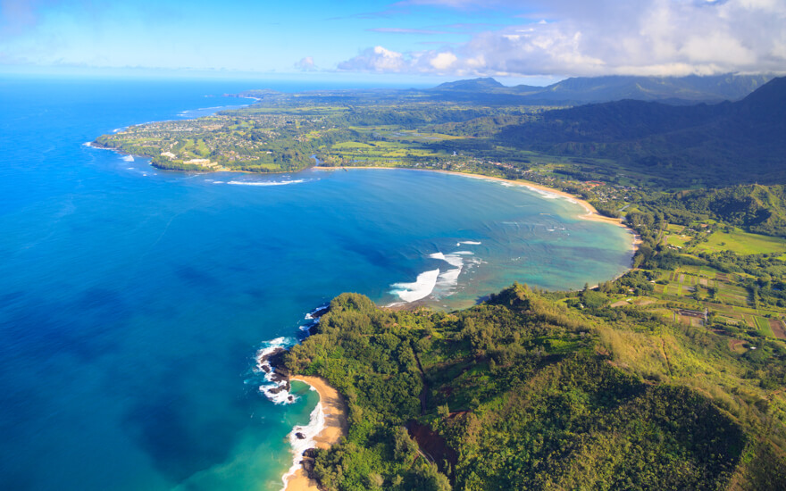 Kauai Surf Beach - Aerial View