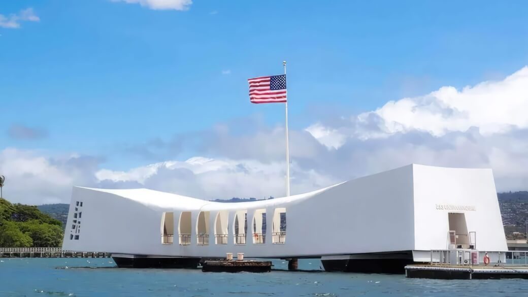 USS Arizona memorial at Pearl Harbor, Oahu, Hawaii